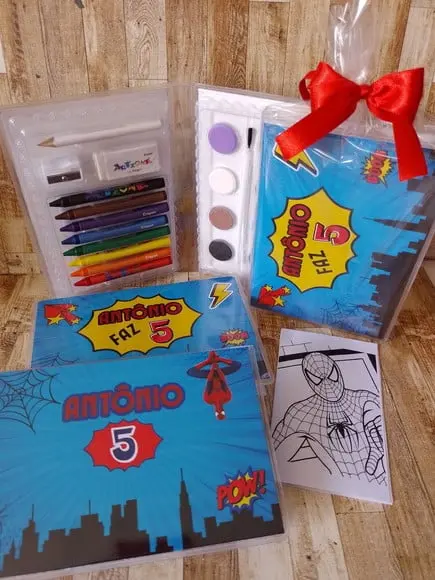 Estojo de Colorir Homem Aranha