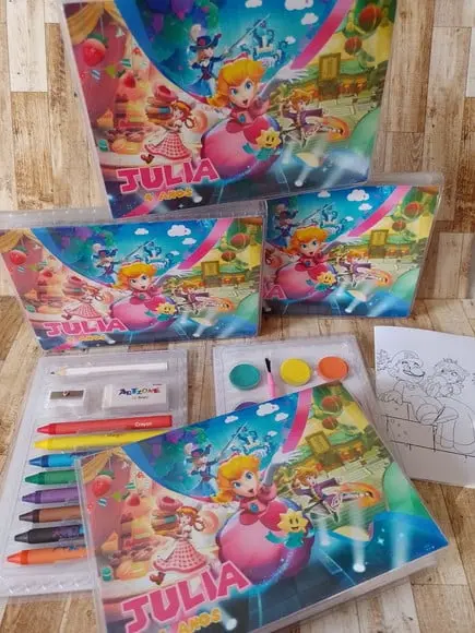 Estojo de Colorir Princesa Peach