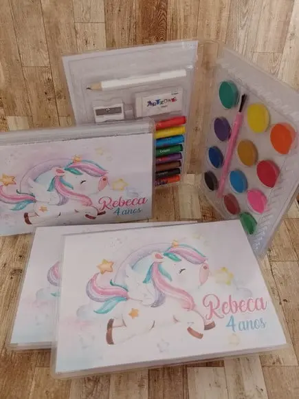 Estojo de Colorir Unicórnio