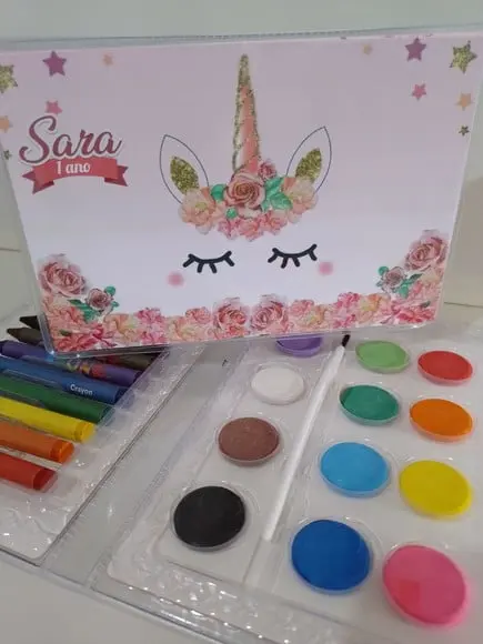 Estojo de Colorir Unicórnio