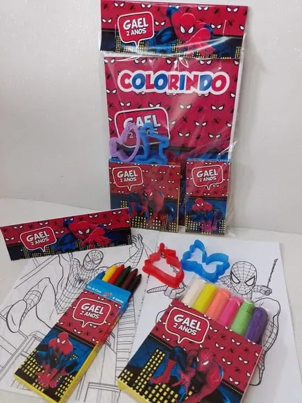 Kit Colorir Homem Aranha