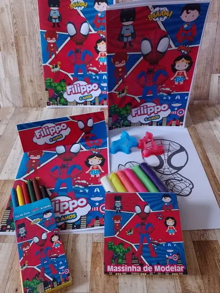 Kit Colorir Homem Aranha