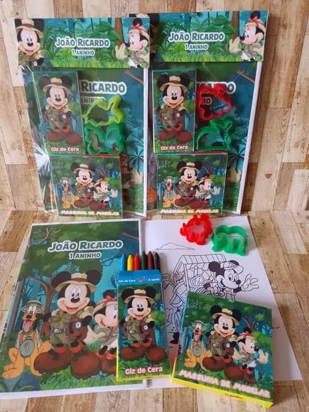 Kit Colorir Mickey Safari