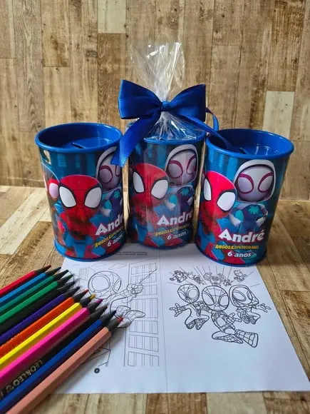 Kit Colorir no Tubo Pequeno Spidey e Seus Amigos 12 Cores