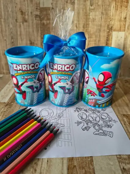 Kit Colorir no Tubo Pequeno Spidey e Seus Amigos 12 Cores