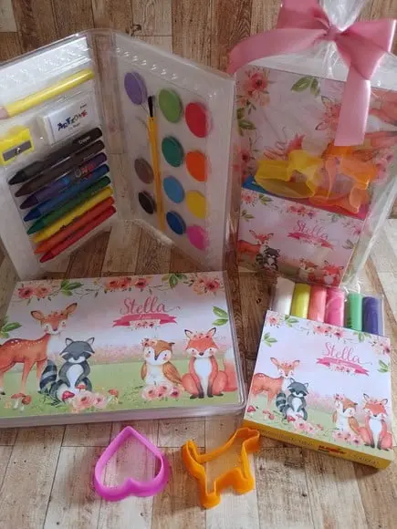 Kit Estojo de Colorir Embalado com Massinha Bosque