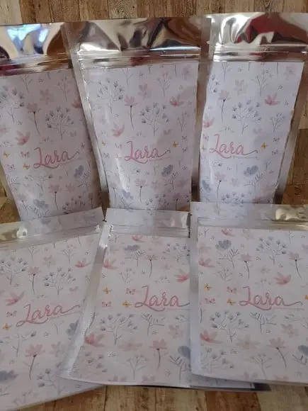 Saquinho Zip Lock Personalizado Floral