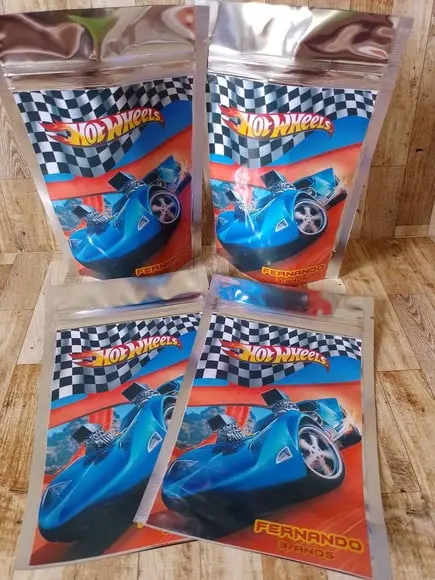 Saquinho Zip Lock Personalizado Hot Wheels