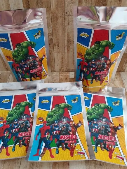 Saquinho Zip Lock Personalizado Heróis