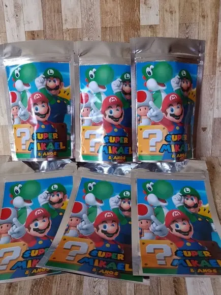 Saquinho Zip Lock Personalizado Mario Bross