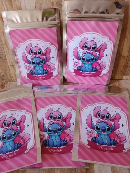 Saquinho Zip Lock Personalizado Stitch