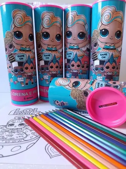 Tubo Lata com Kit para Colorir Lol