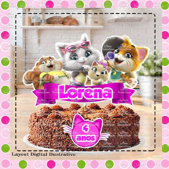 Topo de Bolo 44 Gatos