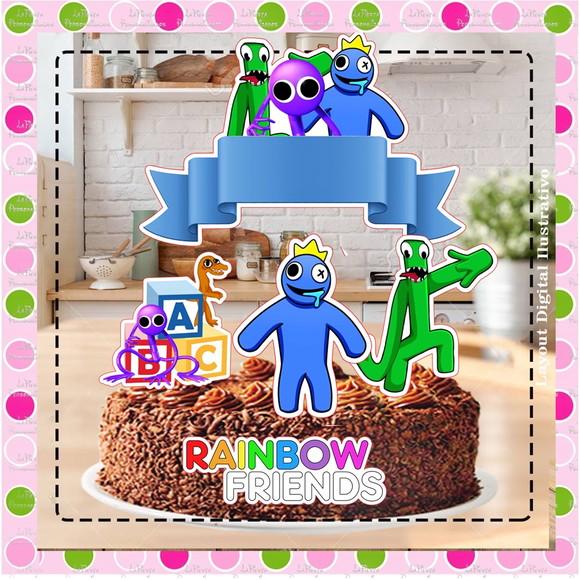 Topo de Bolo Rainbow Friends