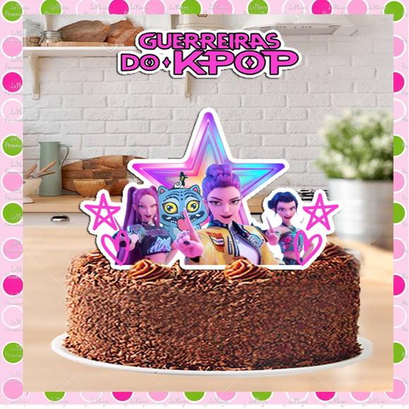 Topo de Bolo Guerreiras do Kpop