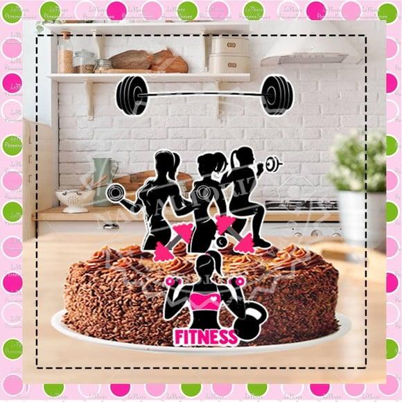 Topo de Bolo Academia Feminino