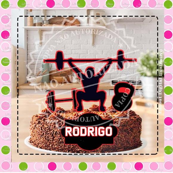 Topo de Bolo Crossfit Masculino