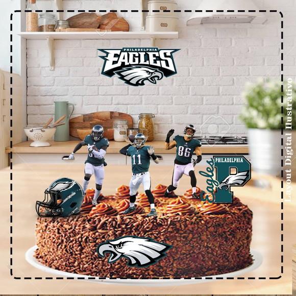 Topo de Bolo Futebol Americano Philadelphia Eagles