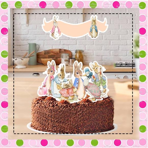 Topo de Bolo Peter Rabbit