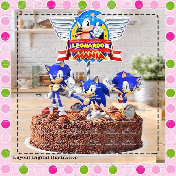 Topo de Bolo Sonic