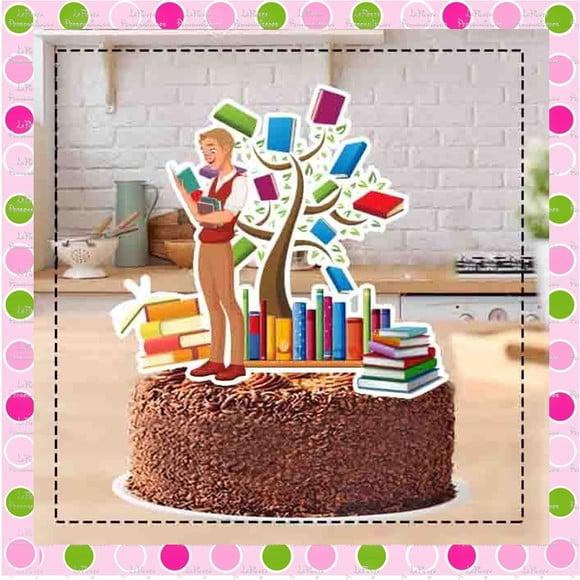 Topo de Bolo Livros Leitura