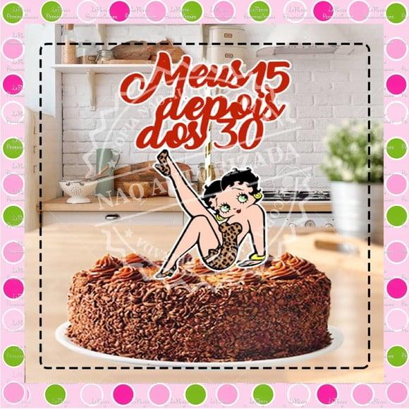 Topo de Bolo Betty Boop