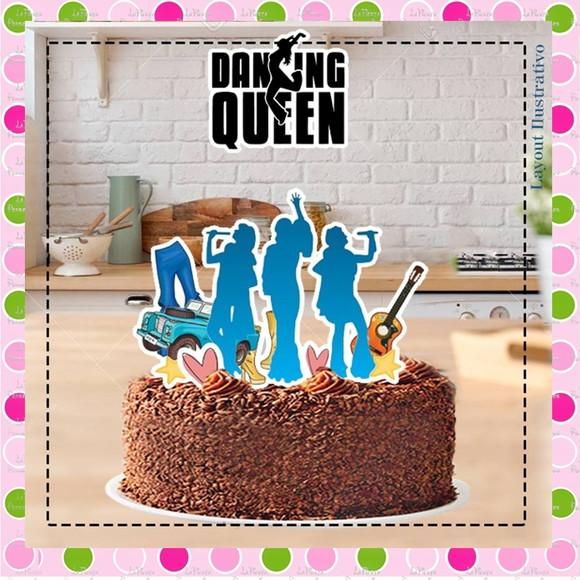 Topo de Bolo Dancing Queen