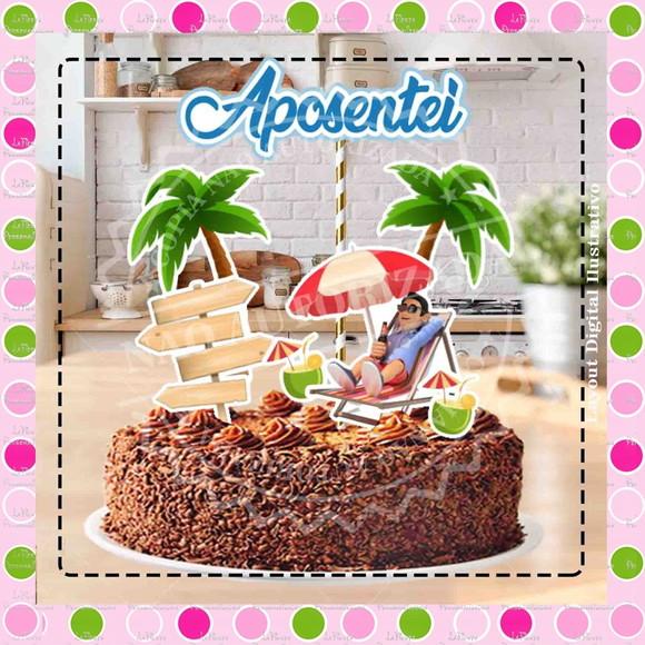 Topo de Bolo Aposentei
