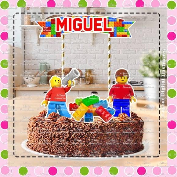 Topo de Bolo Lego