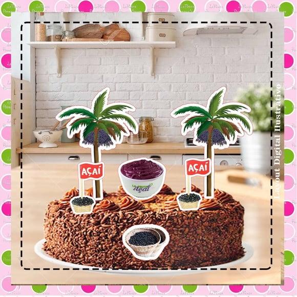 Topo de Bolo Açai