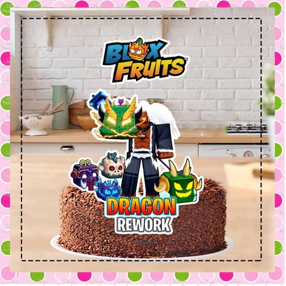 Topo de Bolo Blox Fruits