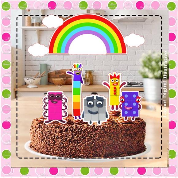 Topo de Bolo Numberblocks