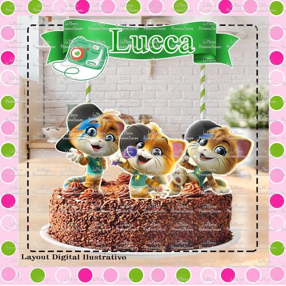 Topo de Bolo 44 Gatos