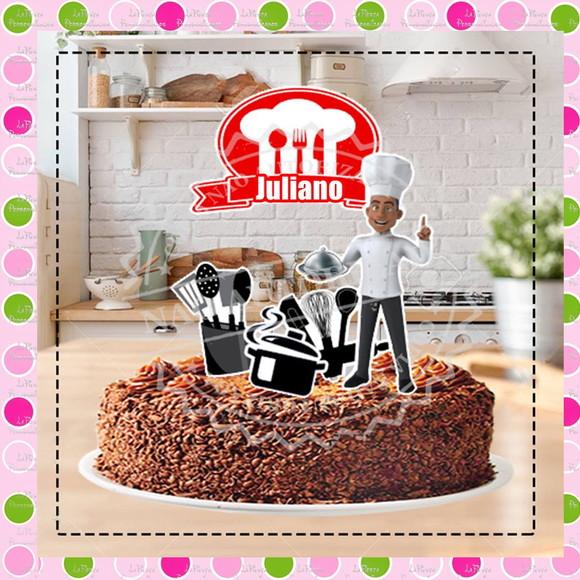 Topo de Bolo Master Chef