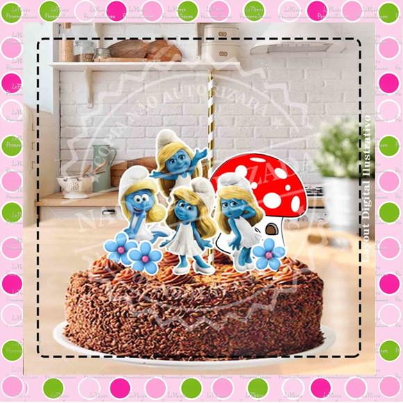 Topo de Bolo os Smurfs