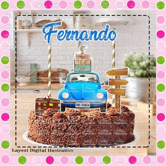 Topo de Bolo Fusca