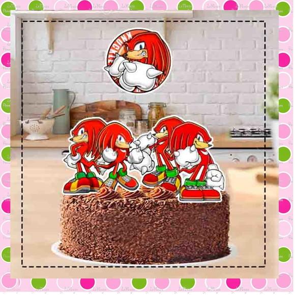 Topo de Bolo Sonic Knuckles