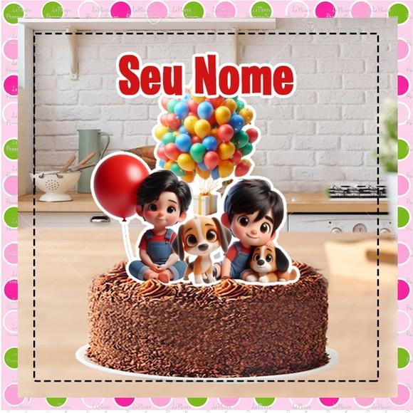 Topo de Bolo Bento e Totó