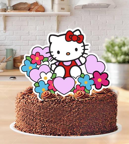 Topo de Bolo Hello Kitty