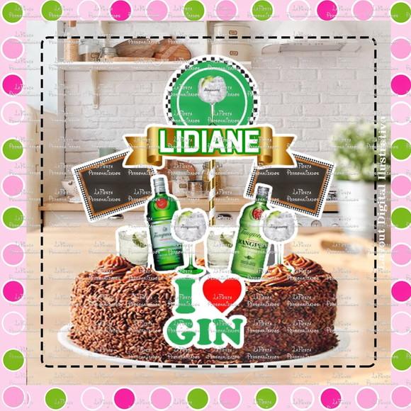 Topo de Bolo Gin