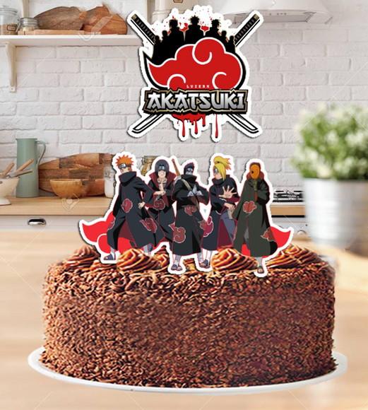 Topo de Bolo Akatsuki