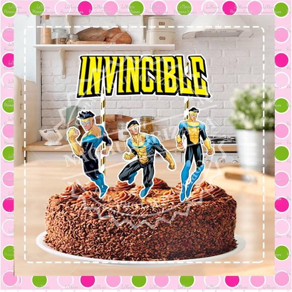 Topo de Bolo Invincible
