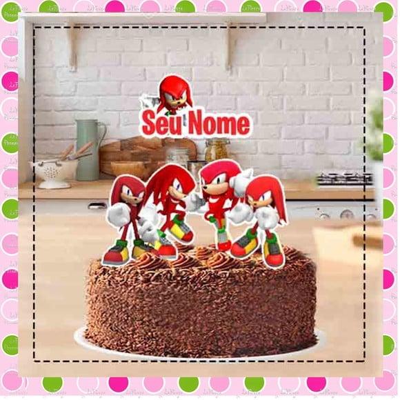 Topo de Bolo Sonic Knuckles