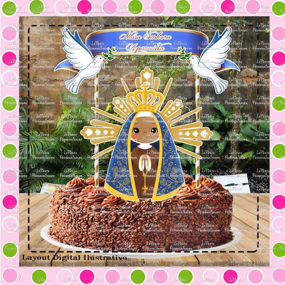 Topo de Bolo Nossa Senhora Aparecida