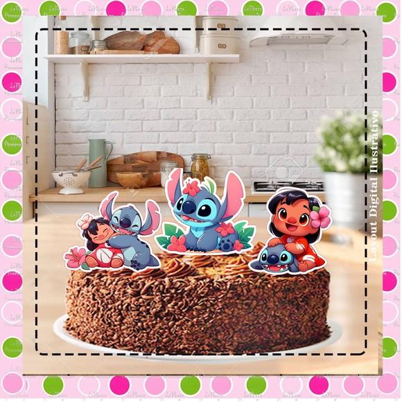 Topo de Bolo Lilo e Stitch