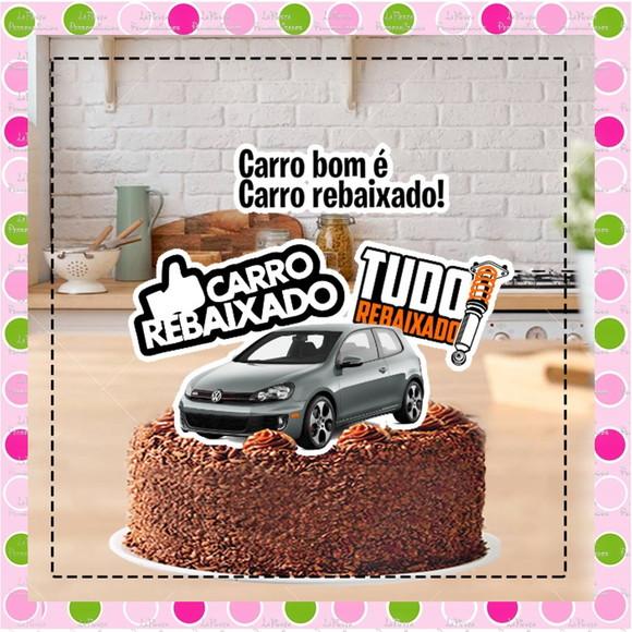 Topo de Bolo Carro Rebaixado