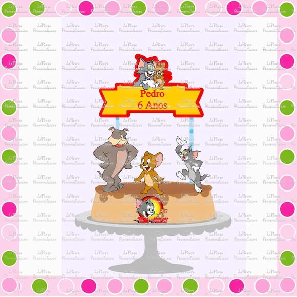 Topo de Bolo Tom e Jerry