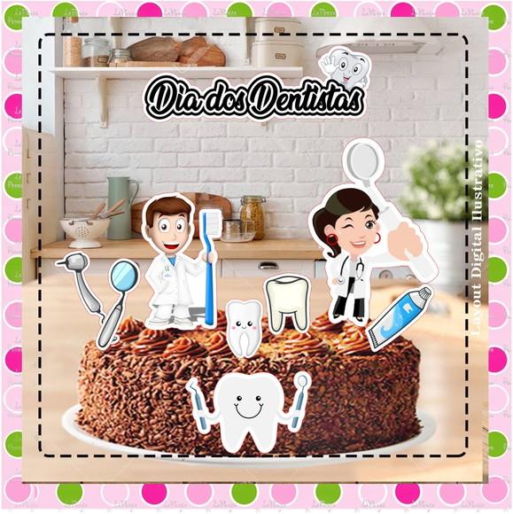 Topo de Bolo Dentista