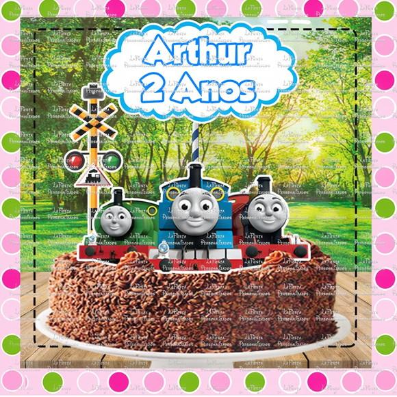 Topo de Bolo Thomas e Seus Amigos