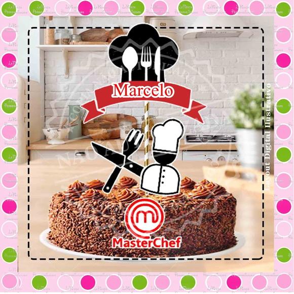 Topo de Bolo Master Chef